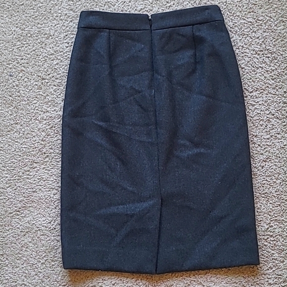 J.Crew Dark Gray 100% Wool Pencil Skirt Women’s 0 HO10 - Picture 4 of 11